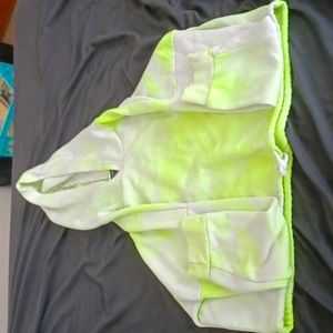 Yellow hoodie crop-top